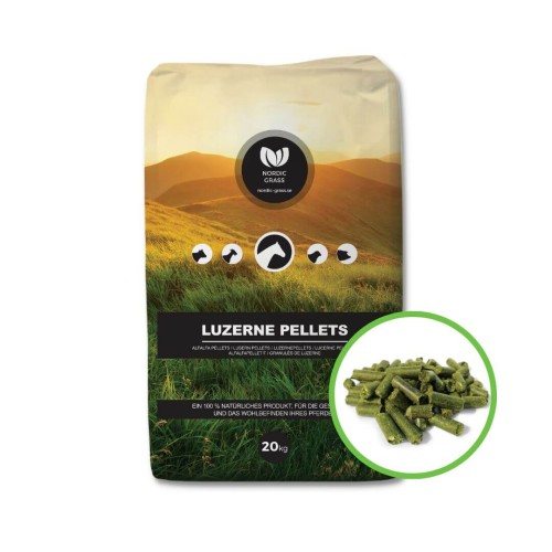 Przejdź do produktu Nordic Grass Lucerna pelet 20 kg - lucerna peletowana dla koni 