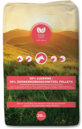 Nordic Grass Wysłodki i Lucerna 20 kg - wysłodki szybkie, niemelasowane 50% lucerna 50%