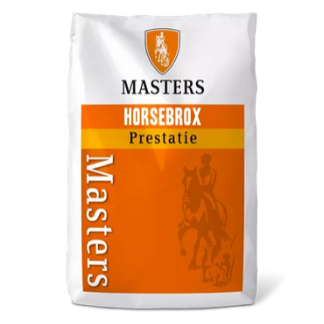 MASTERS Prestatie 20kg, pasza dla koni, pasze dla koni, pasza dla koni masters, granulat wysokoenergetyczny dla koni, pasza dla koni sportowych, granulat dla koni, pasza z białkiem, selen, witamina E, granulat energetyczny, pasza dla koni leniwych