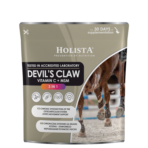 Przejdź do produktu HolistaEquine Devils Claw 3 in 1 500 g – wsparcie stawów i komfortu ruchu konia