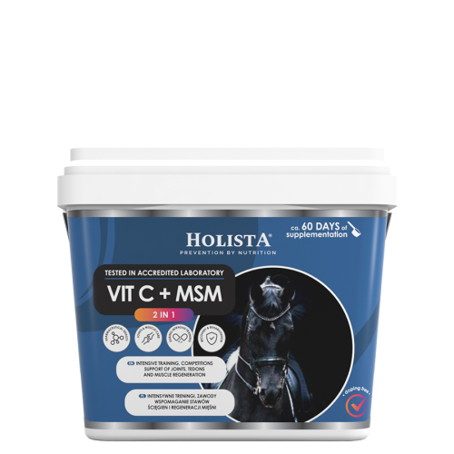 Przejdź do produktu HolistaEquine Vitamin C + MSM 1000 g – witamina C i MSM dla koni i kuców