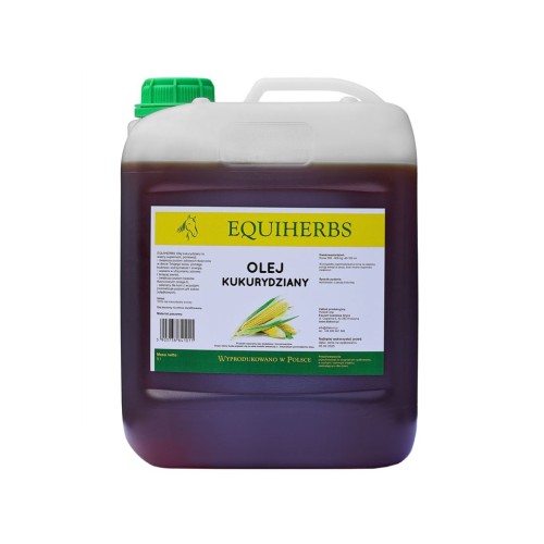 Przejdź do produktu EQUIHERBS Olej Kukurydziany 5 l – olej dla koni na energię, masę i lśniącą sierść