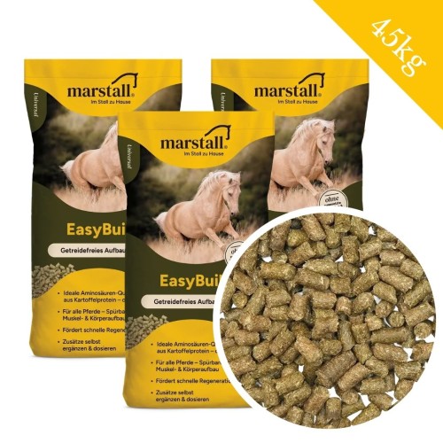 Przejdź do produktu 3 × Marstall EasyBuild 15 kg – pakiet białkowy na odbudowę mięśni i kondycję koni